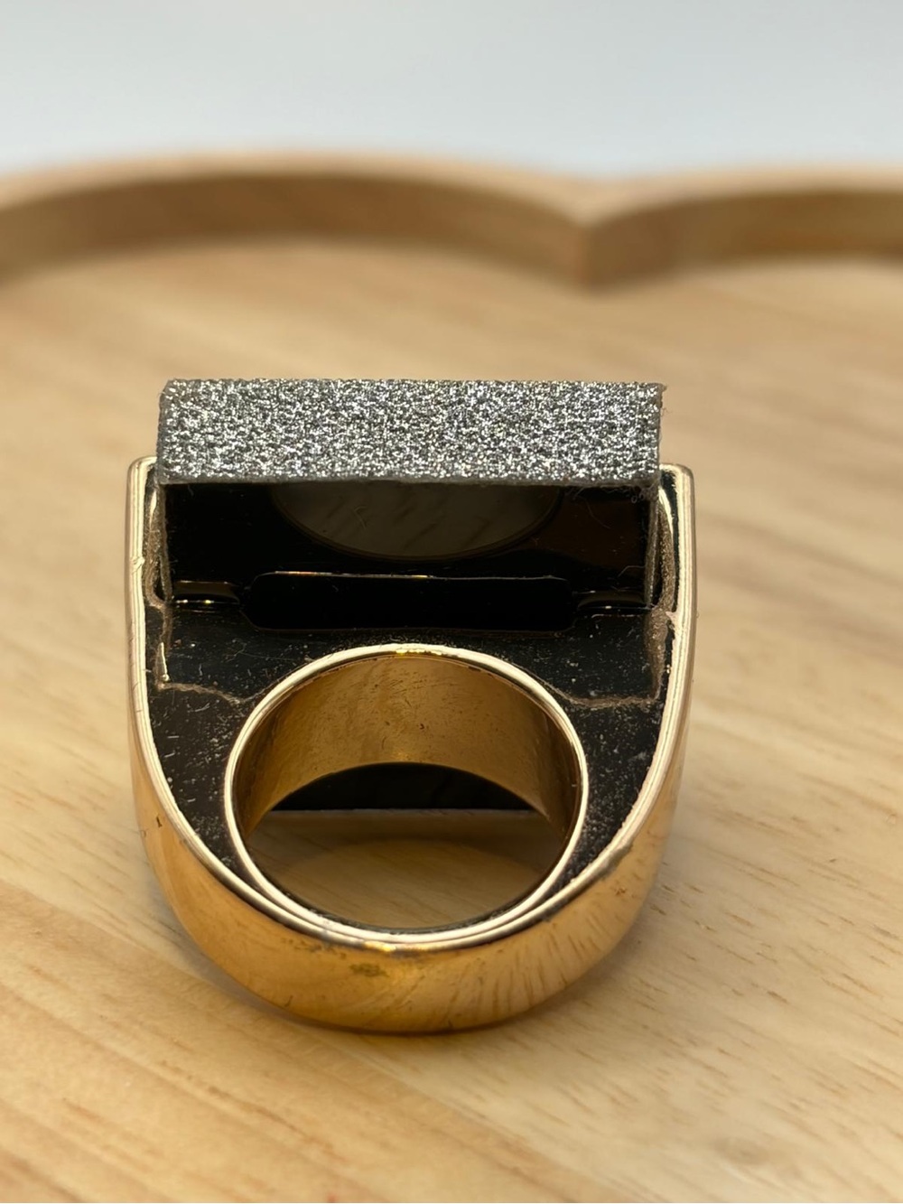 Aldo  Gold Rectangular Minimalist Ring - Picture 7 of 7